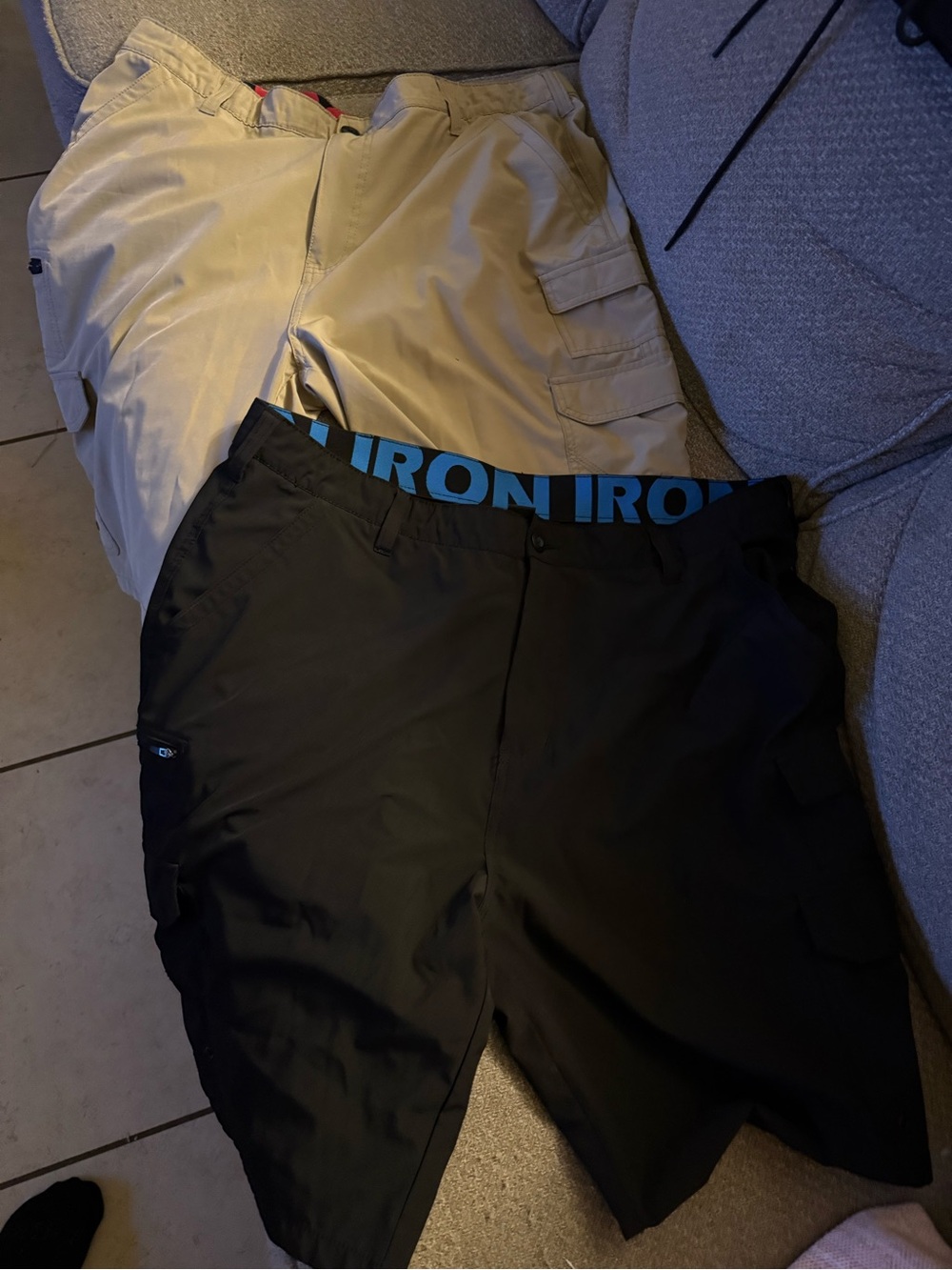 IRON Men’s Black Cargo Shorts - Lightweight Utility Style